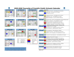 Township of Franklin Public Schools calendar