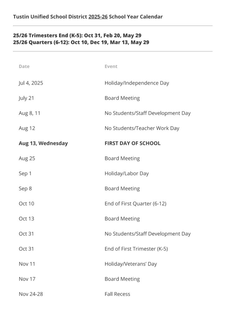 Tustin Unified School District, 1