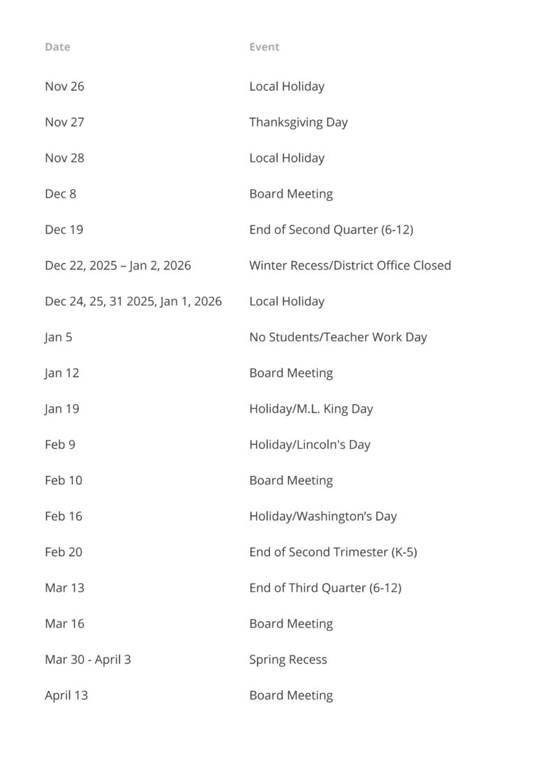 Tustin Unified School District Calendar 25 26 Revised PDF EduCounty