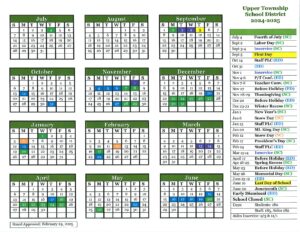 Upper township school district calendar