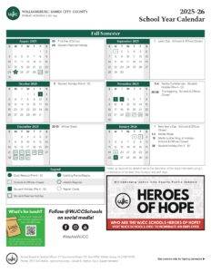 Williamsburg-James City Public Schools calendar