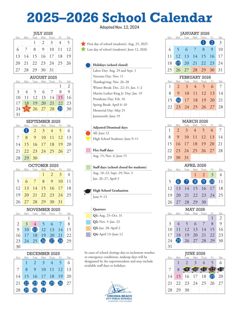 vbc virgina beach city public schools calendar