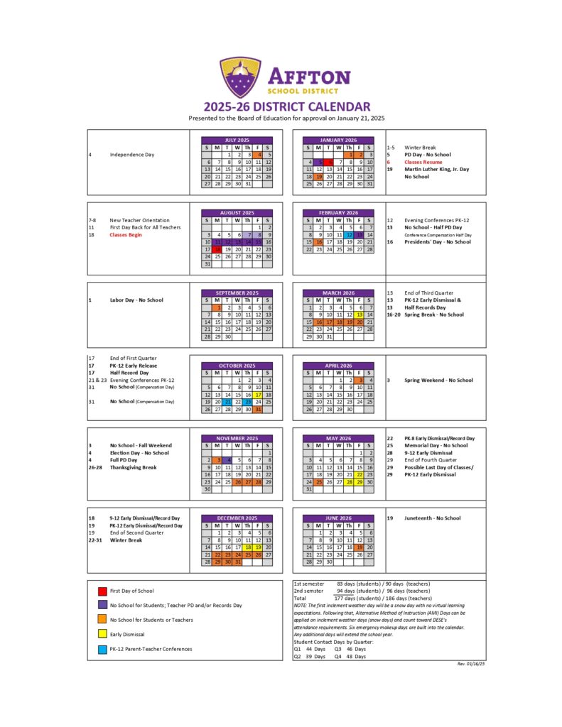 affton school district calendar