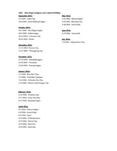 AGAWAM PUBLIC SCHOOLS calendar