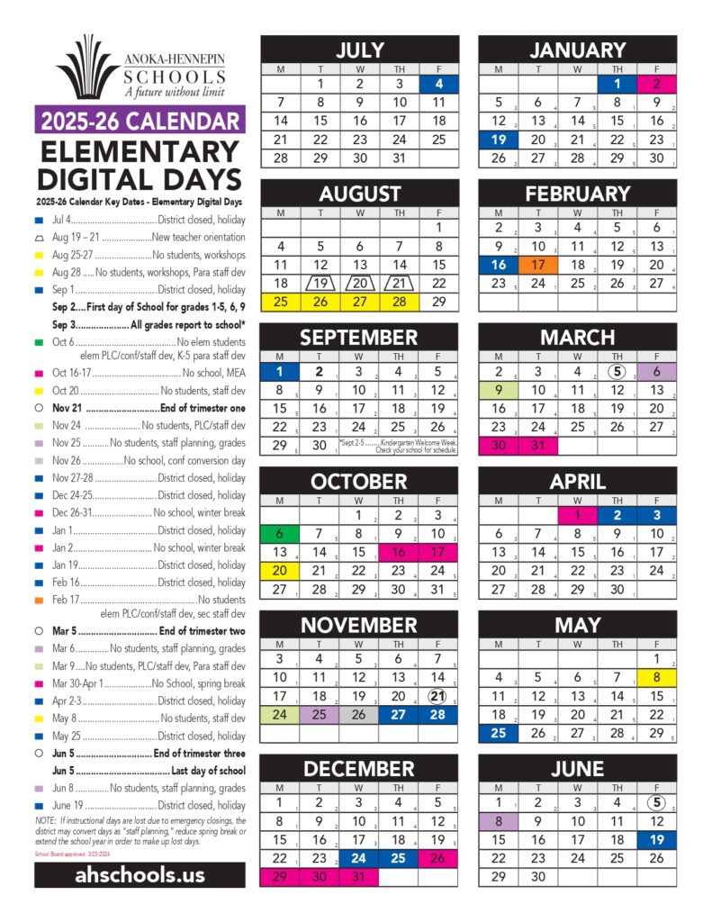 ANOKA-HENNEPIN SCHOOLS ELEMENTARY DIGITAL DAYS 25-26
