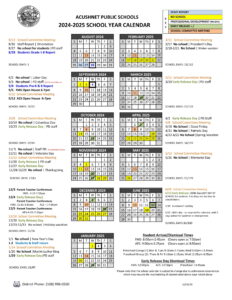 Acushnet Public SchoolS Calendar