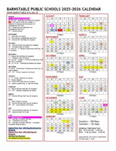 Barnstable Public Schools CALENDAR