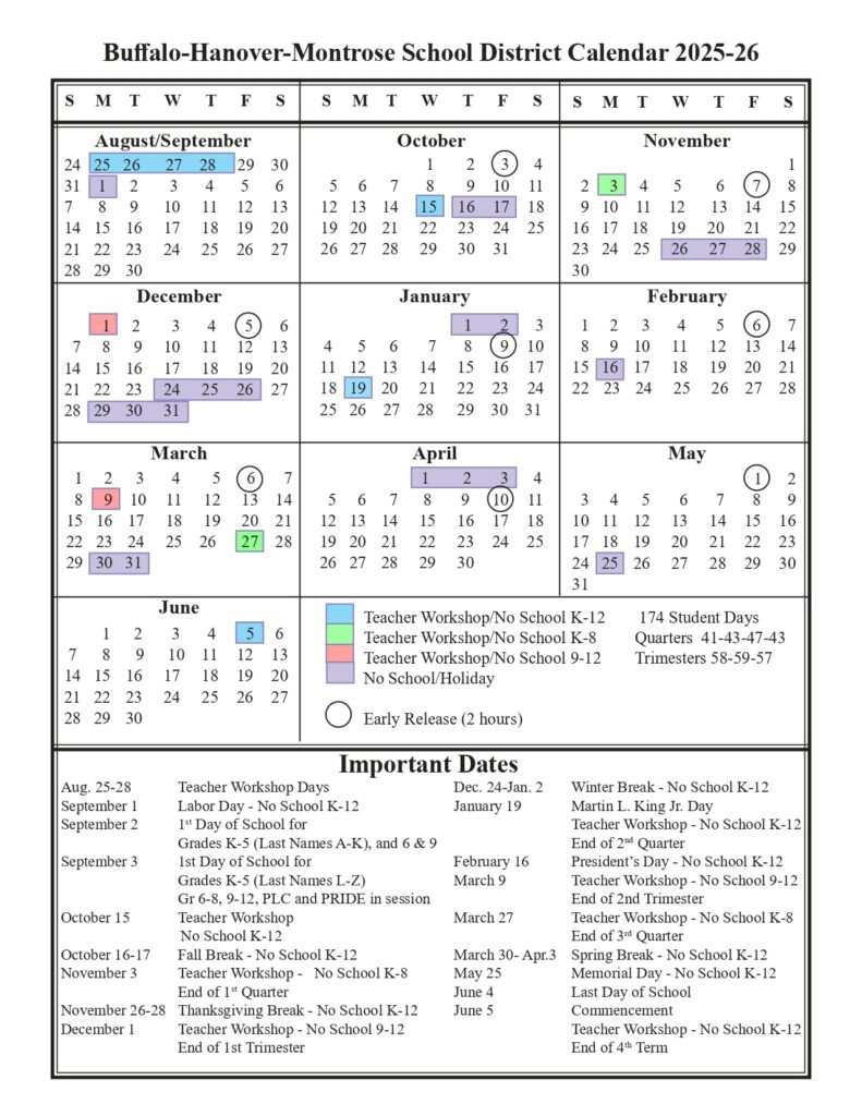 bhm schools calendar
