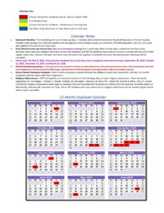 Calvert County Public Schools (1) calendar