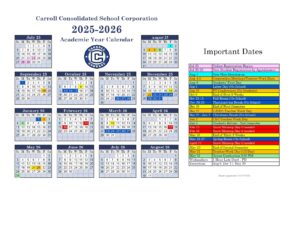 Carroll Consolidated School Corporation CALENDAR