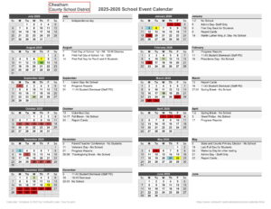 Cheatham County School calendar