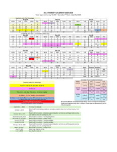 D.C. EVEREST CALENDAR