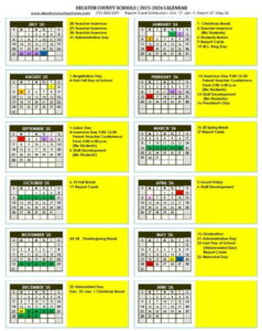 Decatur County Schools CALENDAR