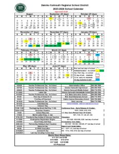 Dennis-Yarmouth Regional School District CALENDAR