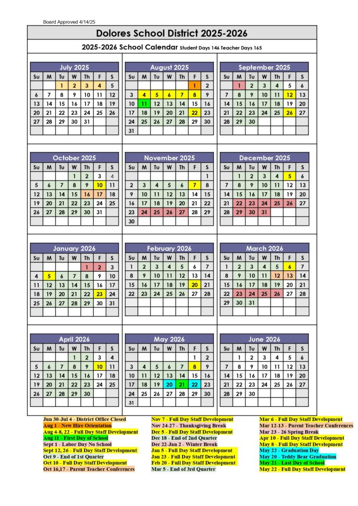 Dolores School District 25-26