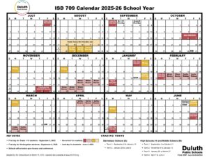 Duluth Public Schools calendar