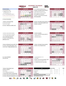 FOND DU LAC SCHOOL DISTRICT CALENDAR