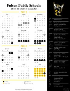 Fulton Public Schools 25-26 calendar