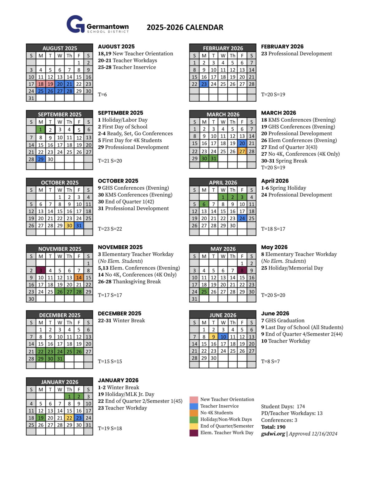 GermanTown School District Wi Calendar 25 26 Revised PDF EduCounty Germantown School District 1187x1536