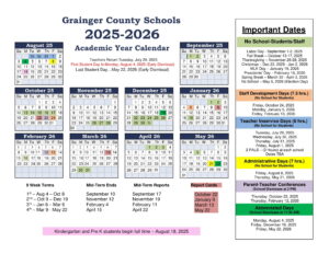 Grainger County Schools CALENDAR