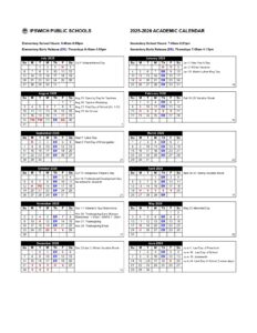 Ipswich Public Schools Calendar