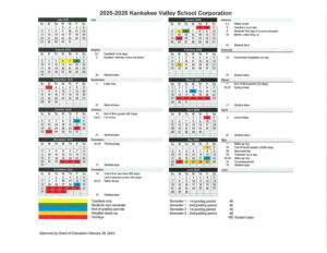 Kankakee Valley School Corporation calendar