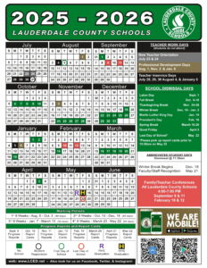 LAUDERDALE COUNTY SCHOOL DISTRICT calendar