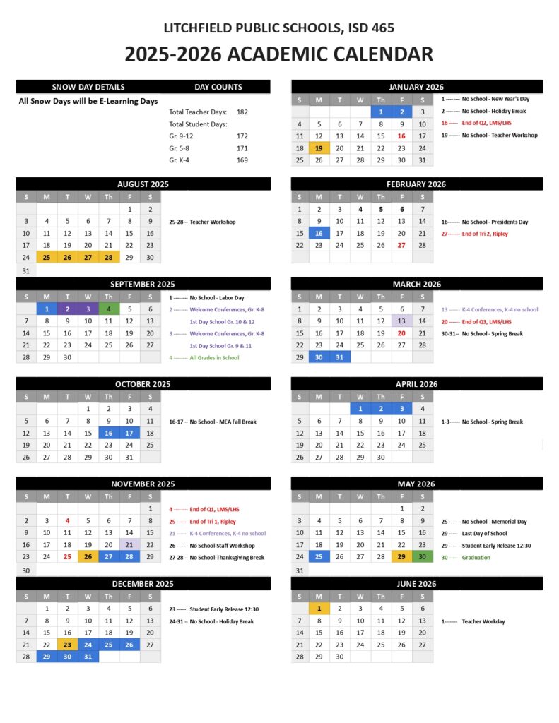 LITCHFIELD PUBLIC SCHOOLS, ISD 465 25-26