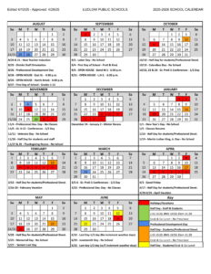 LUDLOW PUBLIC SCHOOLS calendar
