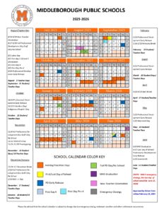 Middleborough Public Schools Calendar