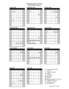 Markesan District Schools calendar wi