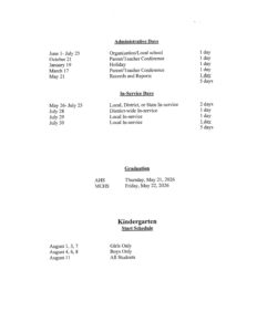 Mcnairy County School Calendar