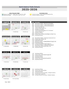 North Andover Public Schools CALENDAR