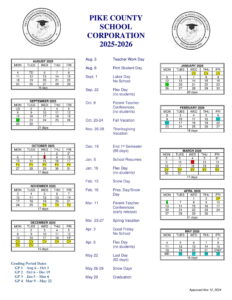 PIKE COUNTY SCHOOL CORPORATION CALENDAR