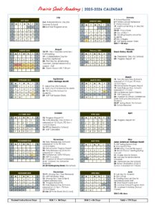 Prairie Seeds Academy 25-26, 1 calendar