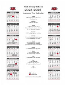 Rush County Schools CALENDAR