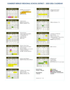 Somerset Berkley Regional School District calendar