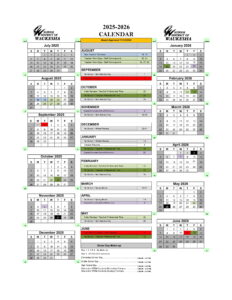 School District of Waukesha calendar