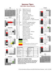 Seymour Tigers 25-26 calendar