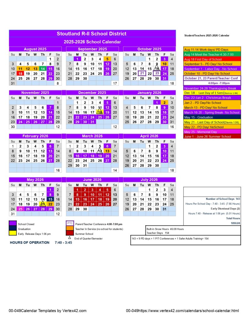 stoutland schools calendar