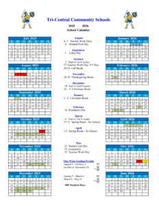 Tri-Central Community Schools CALENDAR