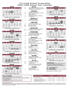 Tri-Creek School Corporation CALENDAR