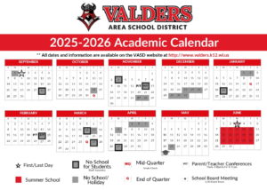valders area school district calendar