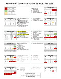 Winneconnie Community School Calendar