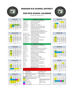 Warsaw R-IX School District CALENDAR