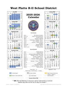 West Platte R-II School District calendar
