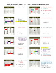 West St. Francois County R-IV CALENDAR