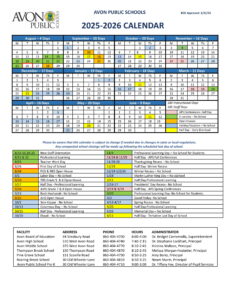 avon public schools calendar