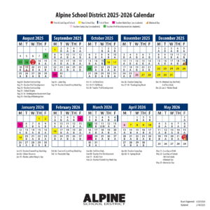 alpine school calendar