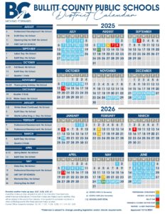 BULLITT COUNTY PUBLIC SCHOOLS, 25-26 calendar